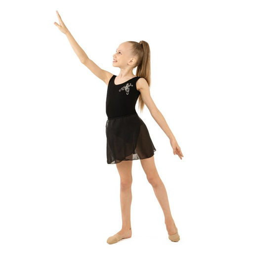 Юбка гимнастическая Grace Dance, с запахом, р. 26-28, цвет чёрный  фото 6