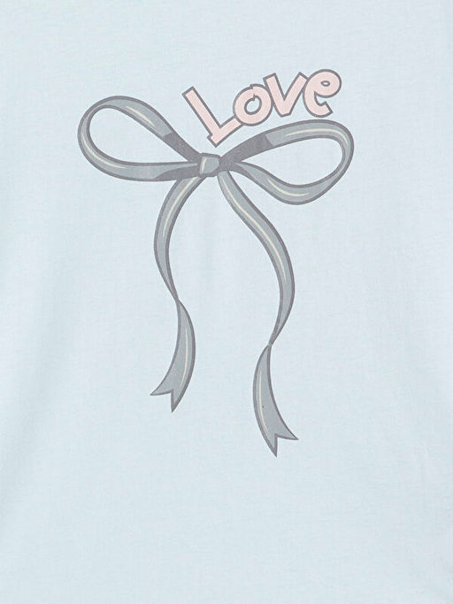 Fiyonk Bask?l? K?z ?ocuk ?ortlu Pijama Tak?m?