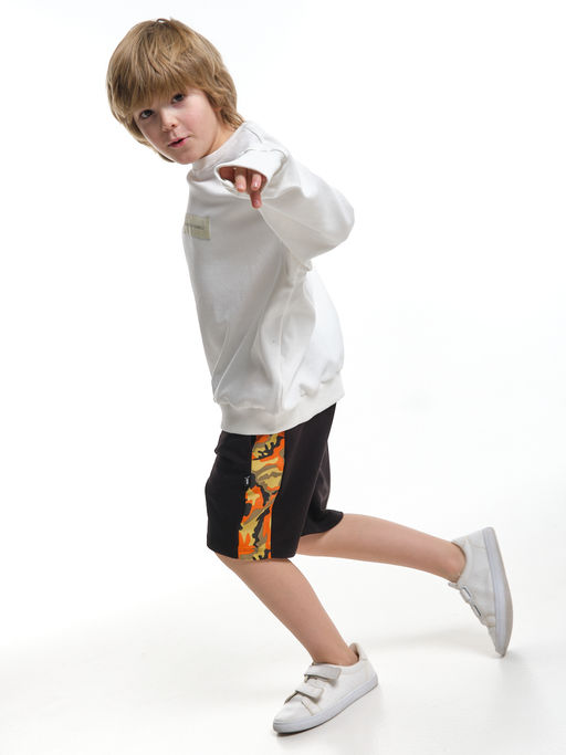 Шорты для мальчика 22-3458 черный | горчичный - Mini maxi фото 27