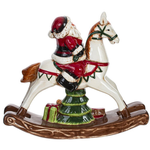 Фигурка декоративная "Дед Мороз на лошадке", L23 W8 H19,5 см