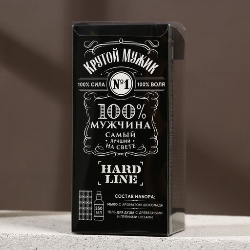 Подарочный набор «Крутой мужик», гель для душа виски 250 мл и мыло для рук 80 г, Чистое счастье