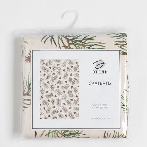 Скатерть новогодняя Этель Christmas tree 147?220 3 см, 100% хлопок, саржа 190 г/м?