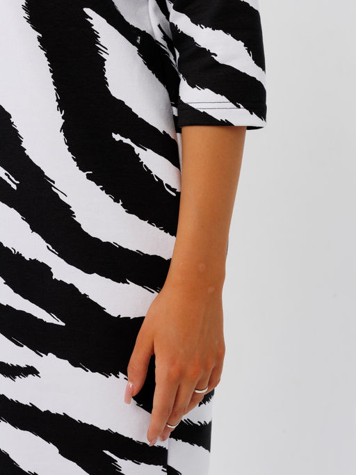 Платье женское П-137 (футер с лайкрой) Гусиная лапка