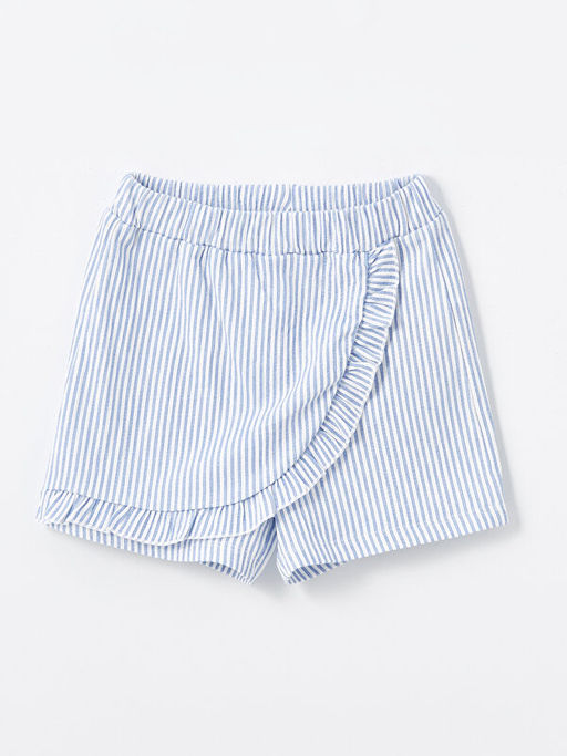 Beli Lastikli ?izgili K?z Bebek ?ort