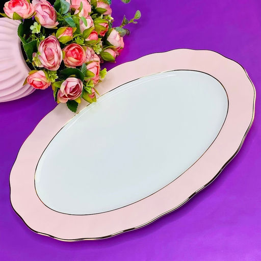108-368 Овальное блюдо 35,5см PINK в под.уп.(х12)Фарфор - Lenardi фото 3