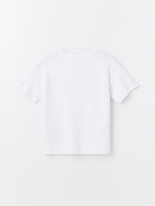 Bisiklet Yaka Bask?l? K?sa Kollu Erkek ?ocuk Ti??rt - Waikiki фото 2