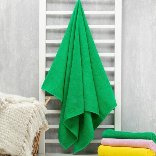 Полотенце махровое Экономь и Я 70х130 см, цв. зеленый, 100% хлопок, 320 гр/м2  фото 2