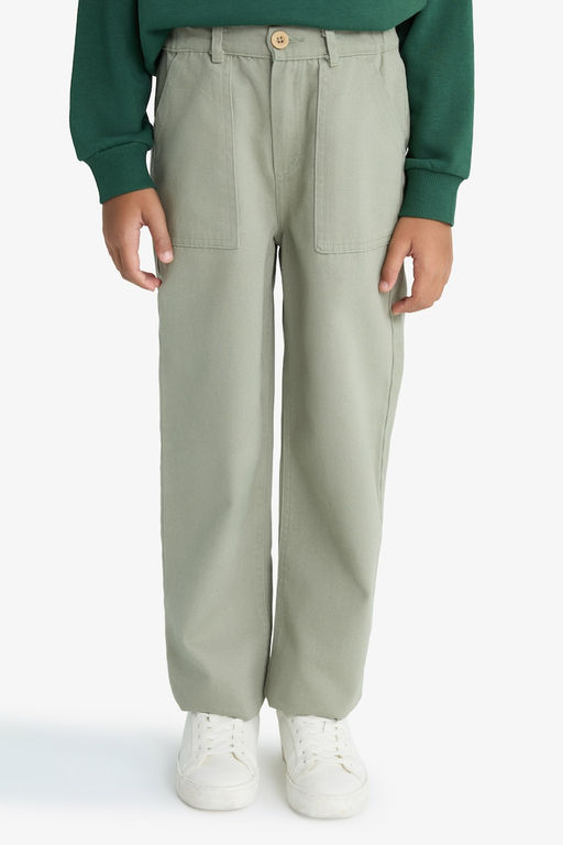 %100 Pamuk Loose Fit Standart Pa_a Gabardin Pantolon Erkek _ocuk - Defacto фото 5