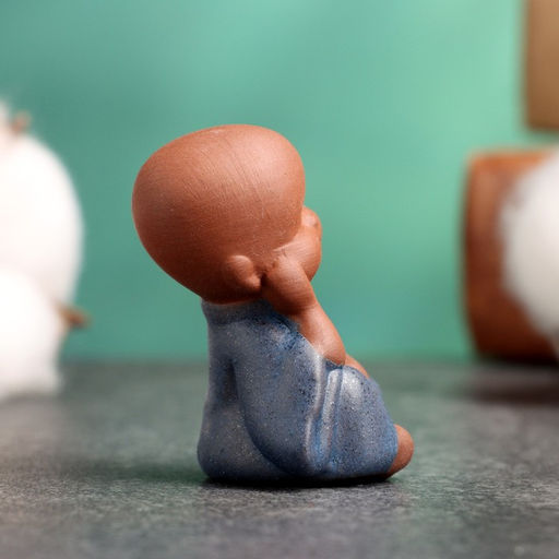Цена за 2 шт. Фигурка керамика TAKE IT EASY «Маленький Будда в раздумьях», 4.5×3.5 см