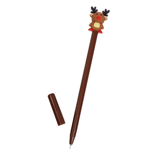 Цена за 48 шт. Ручка - прикол гелевая Calligrata Новый год, неавтоматическая, чёрные чернила, 0.38 мм, штрихкод на штуке, подарочная, МИКС фото 2