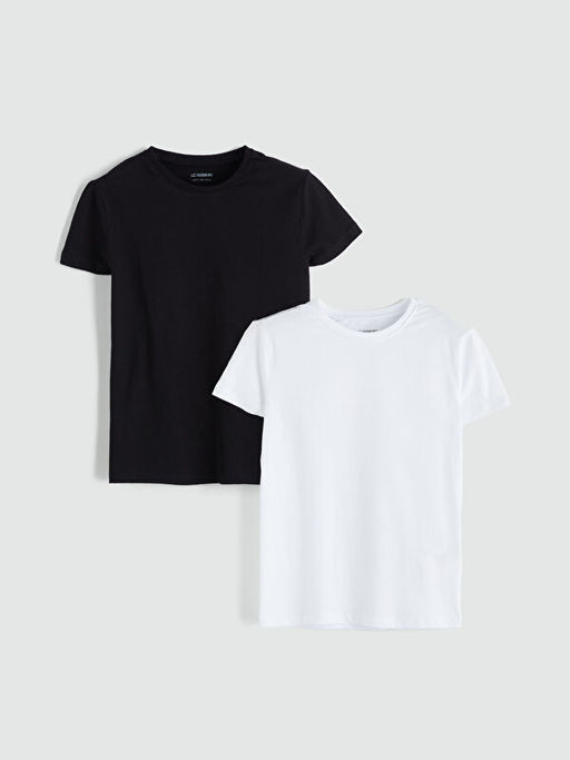 Bisiklet Yaka K?z ?ocuk Ti??rt 2li