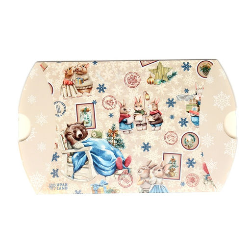 Цена за 10 шт. Коробка складная, подарочная новогодняя «С Новым годом» 19×14×4 см