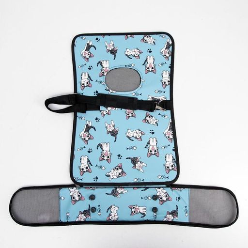 Сумка-переноска каркасная Играющие котики, размер S, 37,5 х 17 х 22 см, голубая - Пижон фото 7