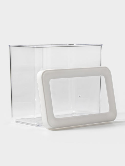 Ёмкость для хранения сыпучих продуктов IDEA «Степ», 1.7 л, 16×10×14 см, пластик, крышка белая