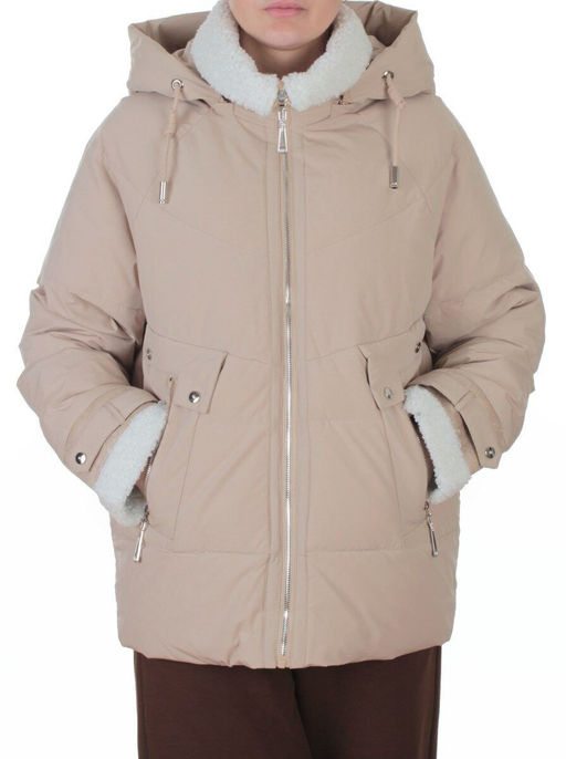 23211 BEIGE Куртка зимняя женская (150 гр. холлофайбер)