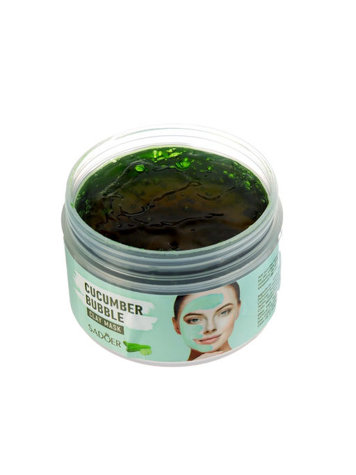 Пузырьковая зеленая маска для лица, кислородная с огурцом, глубокое очищение и увлажнение, 100 г