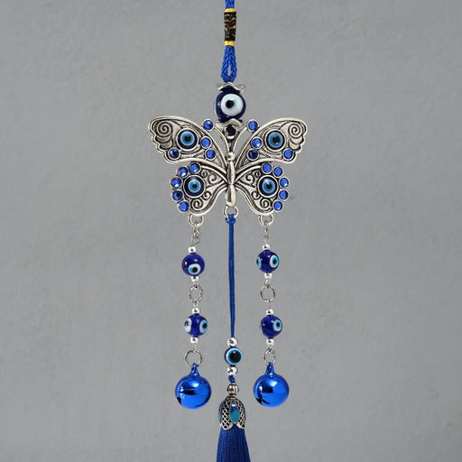 Подвеска от сглаза металл Бабочка с колокольчиками и кисточкой, 730 см - Simaland фото 4