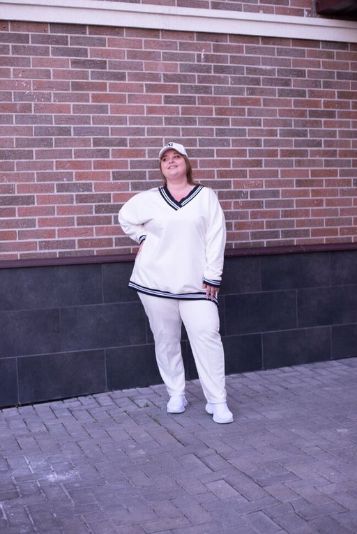 Костюм PlusSize, молочный - Knitka wear фото 4