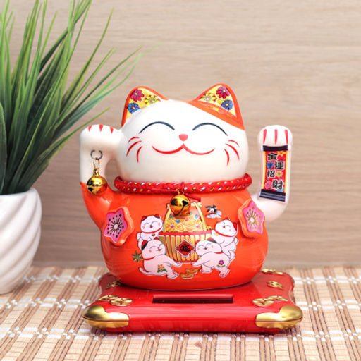 Фигурка Кот манэки-нэко 12х12х13,5 см / 0617-20 /уп 36/на солнечной батарее - ГалеонТрейд фото 5