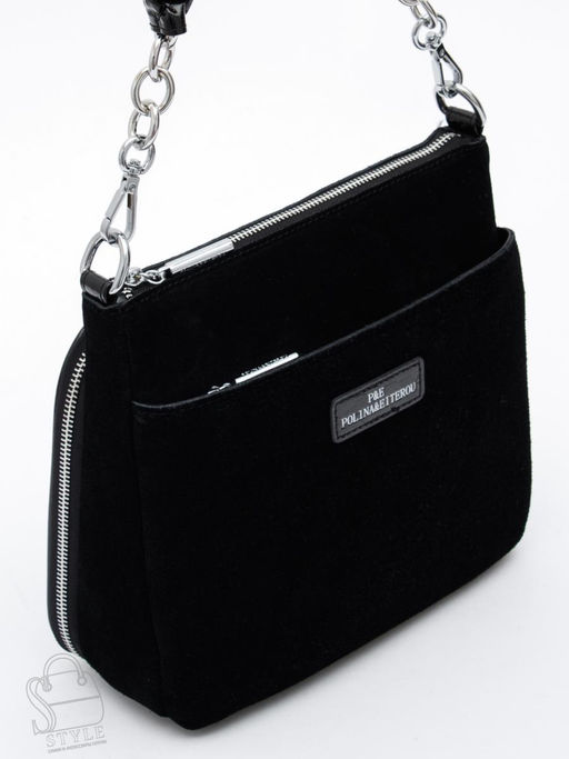 Сумка женская кожаная 2378YF black Polina&Eiterou