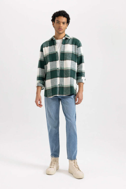 Рубашка Lumberjack с длинным рукавом в клетку обычного кроя - Defacto фото 2