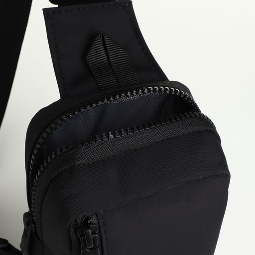 Сумка-слинг из текстиля, чёрная