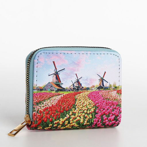 Кошелёк на молнии «Поле тюльпанов», разноцветный