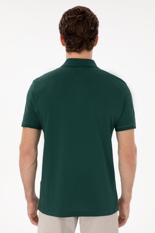 Erkek Slim Fit Polo Yaka Koyu Ye_il Basic Ti__rt Sepette S_rpriz _ndirim - U.s. polo assn фото 5
