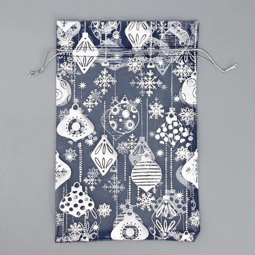 Цена за 20 шт. Мешочек подарочный органза Серебро, 16 х 24 см +/- 1.5 см - Дарите счастье фото 5