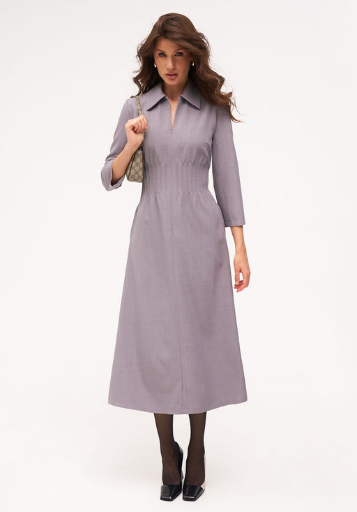 Платье KaVari 1089 серый  фото 4