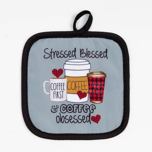 Кухонный набор 2 прихватки Этель Coffee , прихватка 17х17 см, варежка 24х16 см, 100% п/э  фото 4