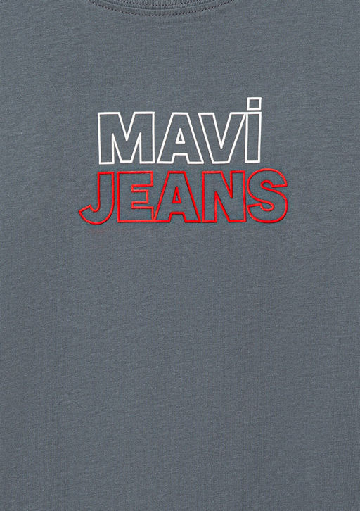 Mavi Jeans Bask?l? Gri Tisort  фото 4