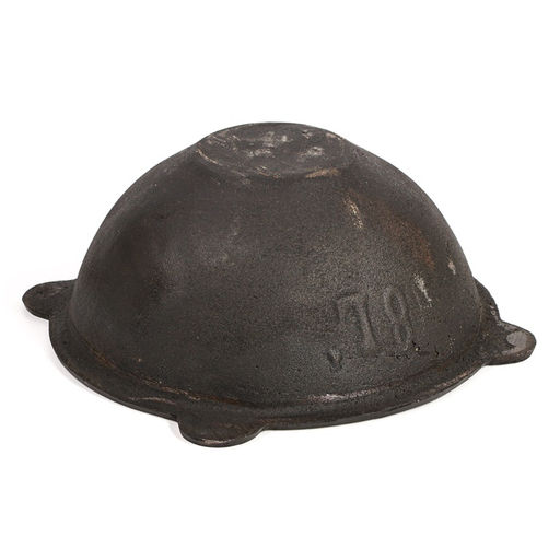 Казан, 8 л, плоское дно, алюминиевая крышка, чугун