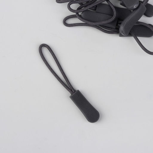 Цена за 8 шт. Пуллер для молнии, 2.5 см, 6×0.8 см, 10 шт., серый