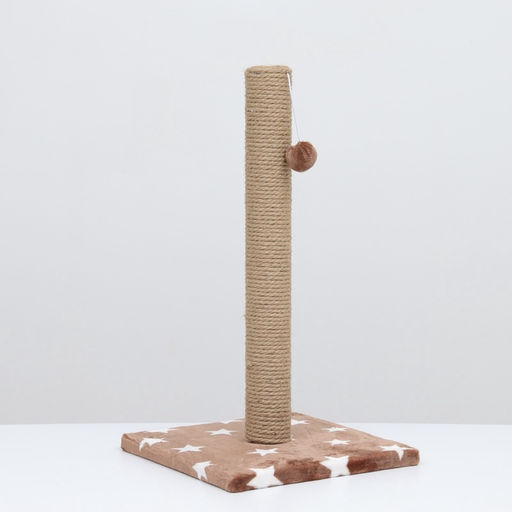 Когтеточка «Столбик», 54×30×30 см, на подставке, джут, цвет МИКС