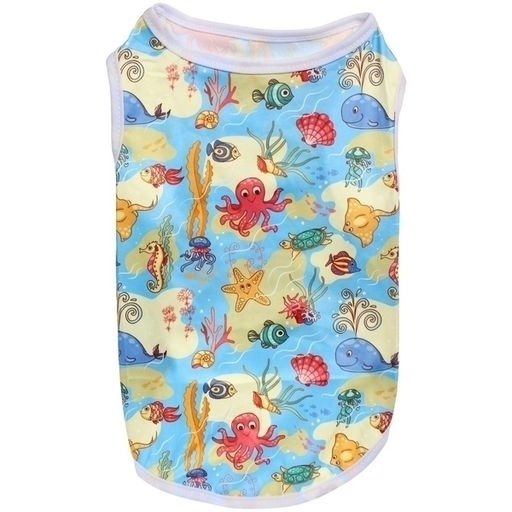 Цена за 2 шт. Майка для собак мелких пород "БРО на стиле", пляжная вечеринка, размер L (длина спинки 33см, объем груди 38см, от 7 до 9кг)