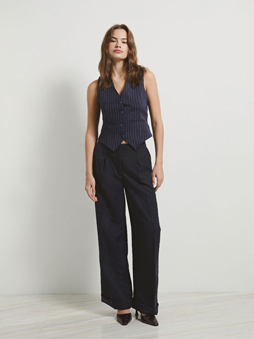 V Yaka Kad?n Klasik Yelek