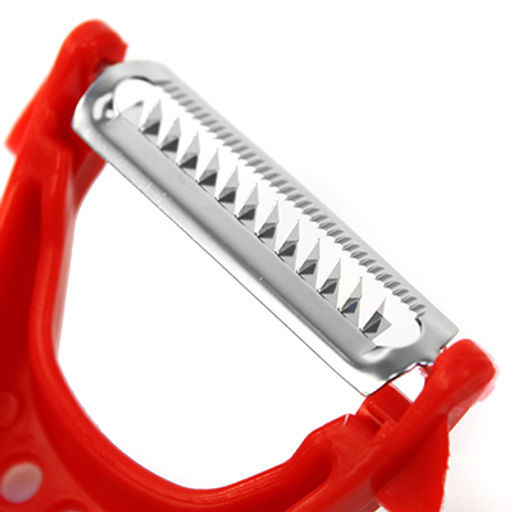 Овощечистка Универсальная 17х5,8см, 2-х сторонняя, плавающее лезвие, пластиковое основание, на картоне (Россия) - Домашняя мода фото 3