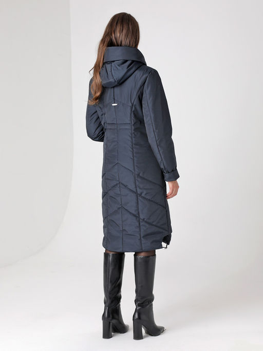 Еврозима! 24308 Пальто дем. т.синий - Dizzyway фото 3