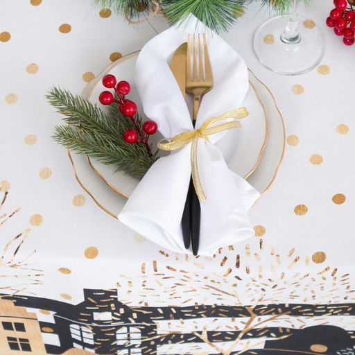 Скатерть Этель: Золотой город 180 147 см с ГМВО, 100 % хлопок, саржа, 190 г/м  фото 5