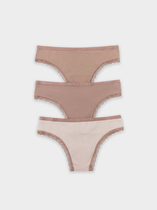 Трусы женские слипы мультипак (3 шт.) розовые в горошек - Mark formelle фото 9