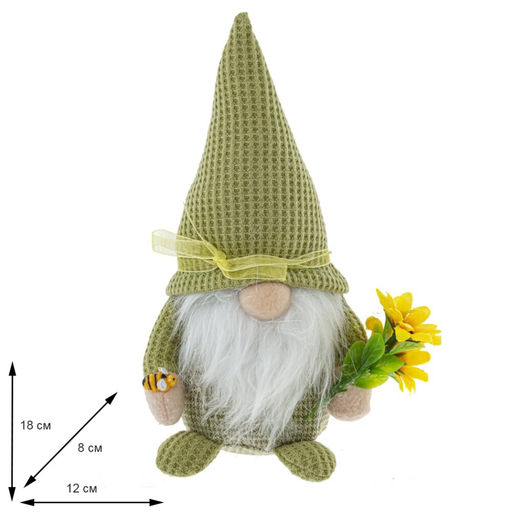 Игрушка набивная "Гном", L12 W8 H18 см