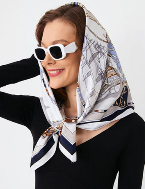 Большой, мягкий, тонкий и очень нежный двусторонний платок с рисунком. - Tantino фото 18