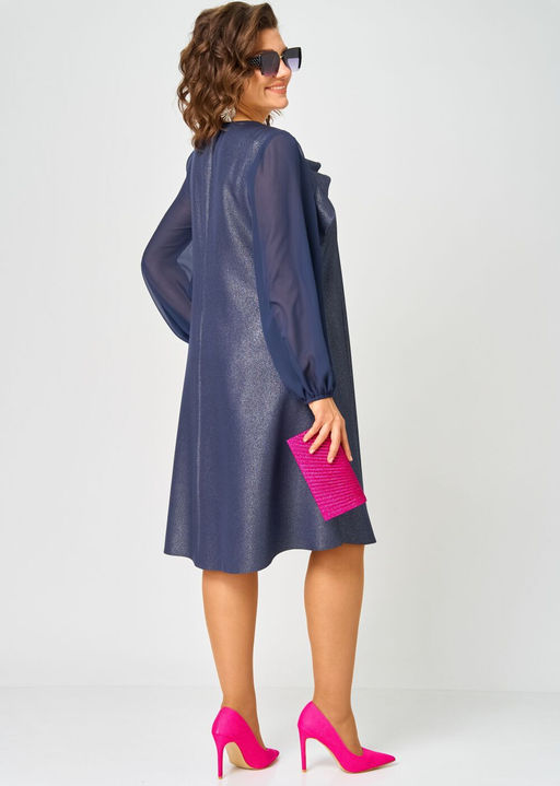 Платье EVA GRANT 7322А-Р синий баклажан