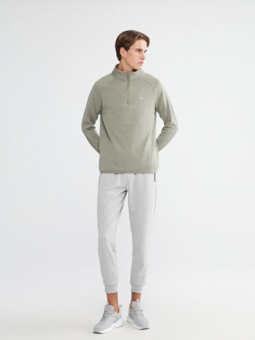 Dik Yaka Erkek Sweatshirt