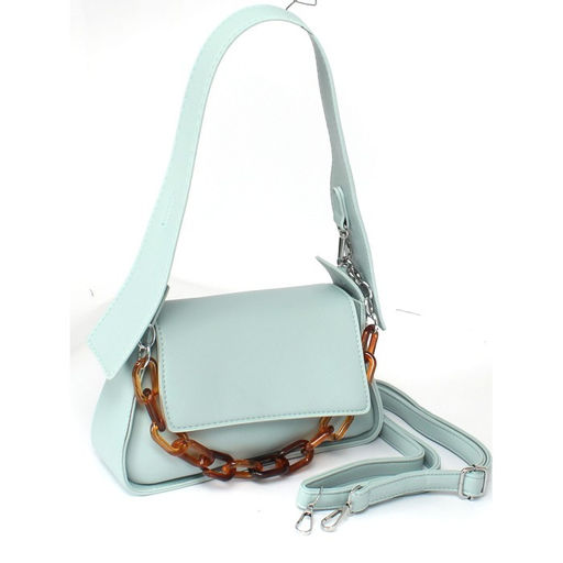 Сумка женская искусственная кожа RSR-Z 2111, 1отд, плечевой ремень, голубой SALE 260072