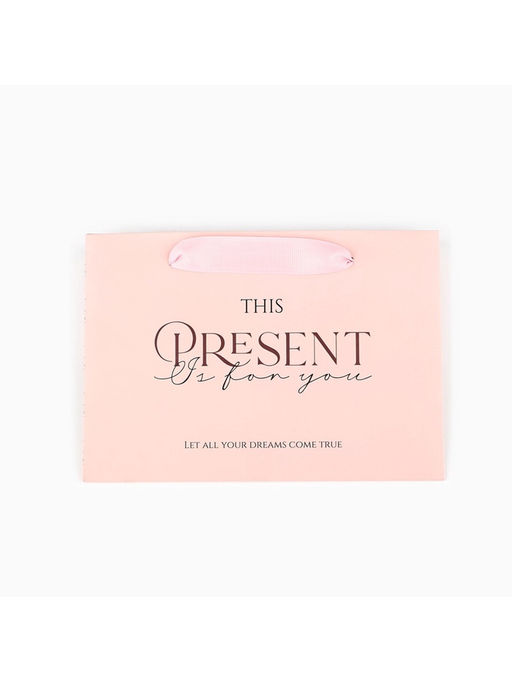 Пакет подарочный с широким дном, упаковка, «Present», 20×14×13 см