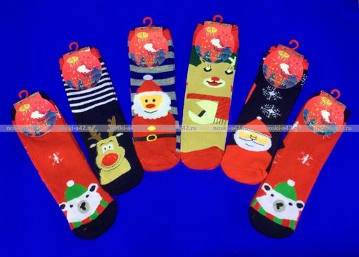 Цена за 12 пар. BFL носки внутри махра Новогодние детские арт. НС23 24-27 (13-14 см)  фото 31