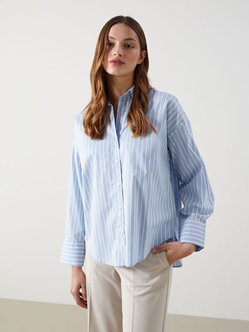 ?izgili Oversize Kad?n G?mlek