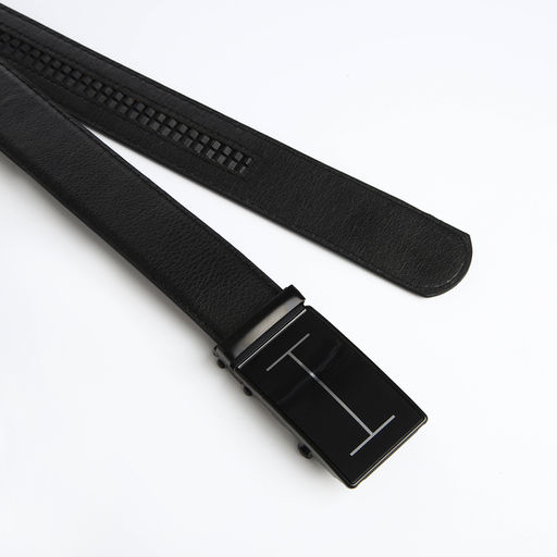 Ремень мужской, ширина 3.5 см, пряжка автомат, цвет чёрный - Simaland фото 2